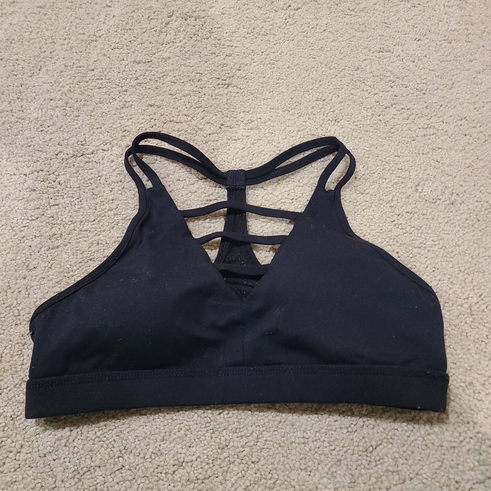 Zyia Black Strappy Women's Sports Bra